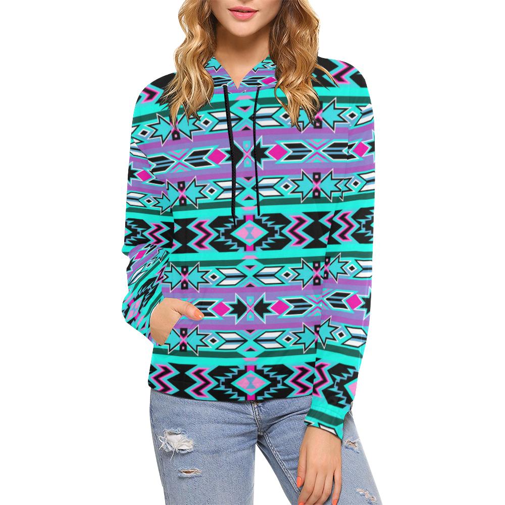 Northeast Journey All Over Print Hoodie for Women (USA Size) (Model H13) All Over Print Hoodie for Women (H13) e-joyer 