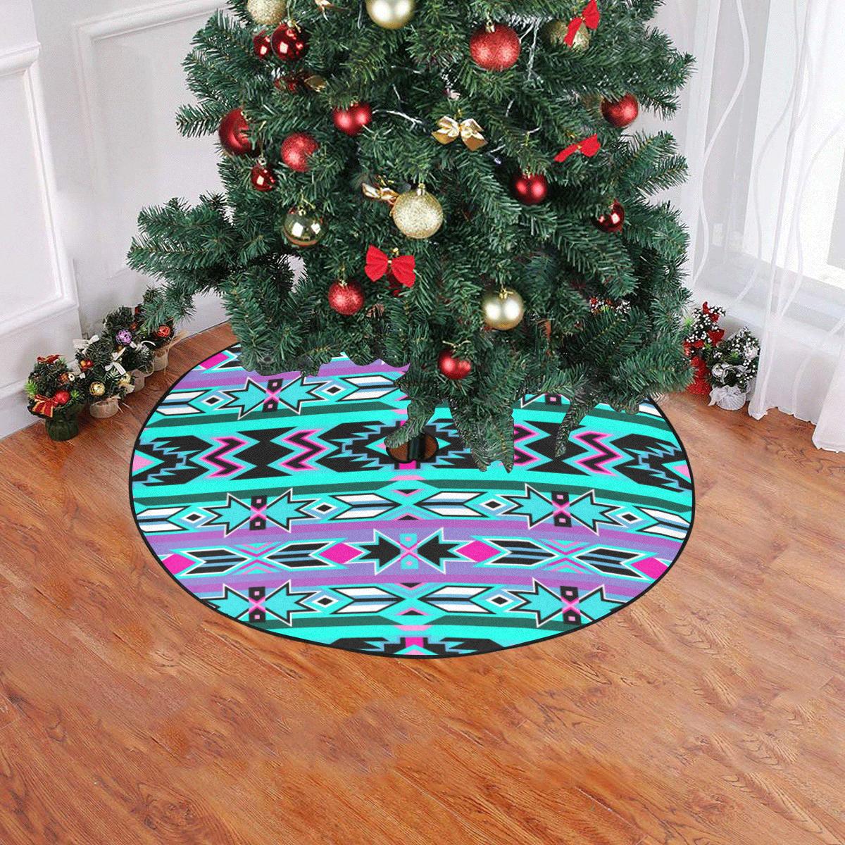 Northeast Journey Christmas Tree Skirt 47" x 47" Christmas Tree Skirt e-joyer 