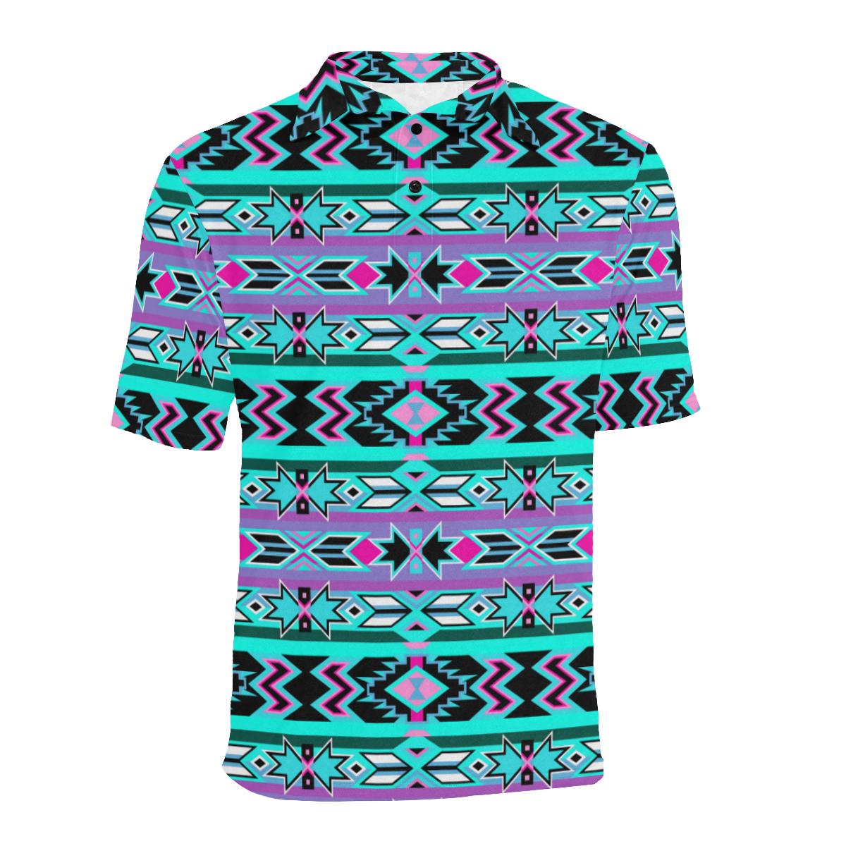 Northeast Journey Men's All Over Print Polo Shirt (Model T55) Men's Polo Shirt (Model T55) e-joyer 