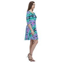 Load image into Gallery viewer, Northeast Journey Tethys Half-Sleeve Skater Dress(Model D20) Tethys Half-Sleeve Skater Dress (D20) e-joyer 
