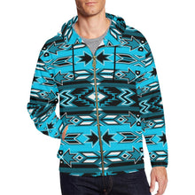 Load image into Gallery viewer, Northern Journey All Over Print Full Zip Hoodie for Men (Model H14) All Over Print Full Zip Hoodie for Men (H14) e-joyer 
