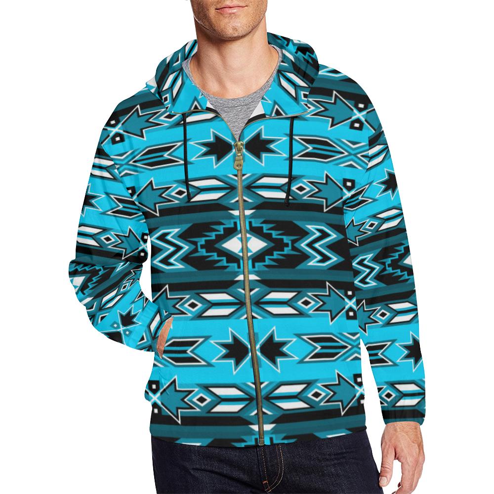 Northern Journey All Over Print Full Zip Hoodie for Men (Model H14) All Over Print Full Zip Hoodie for Men (H14) e-joyer 