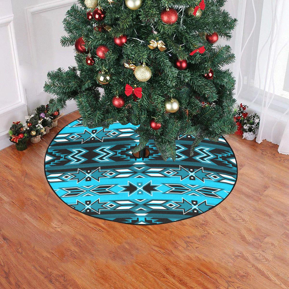 Northern Journey Christmas Tree Skirt 47" x 47" Christmas Tree Skirt e-joyer 