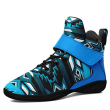 Load image into Gallery viewer, Northern Journey Ipottaa Basketball / Sport High Top Shoes 49 Dzine US Women 4.5 / US Youth 3.5 / EUR 35 Black Sole with Light Blue Strap 
