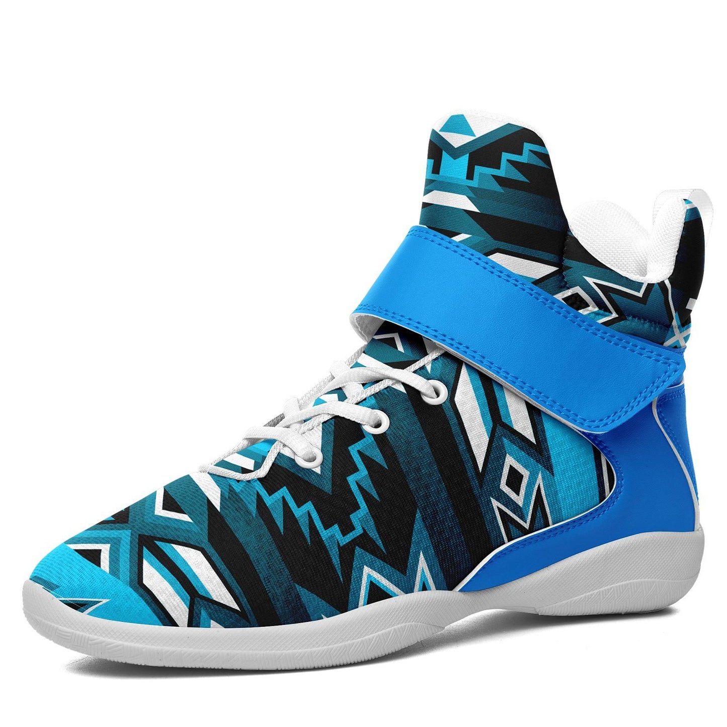 Northern Journey Ipottaa Basketball / Sport High Top Shoes 49 Dzine US Women 4.5 / US Youth 3.5 / EUR 35 White Sole with Light Blue Strap 