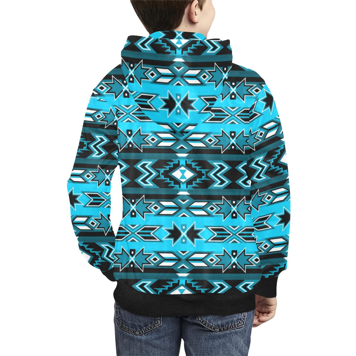 Northern Journey Kids' All Over Print Hoodie (Model H38) Kids' AOP Hoodie (H38) e-joyer 