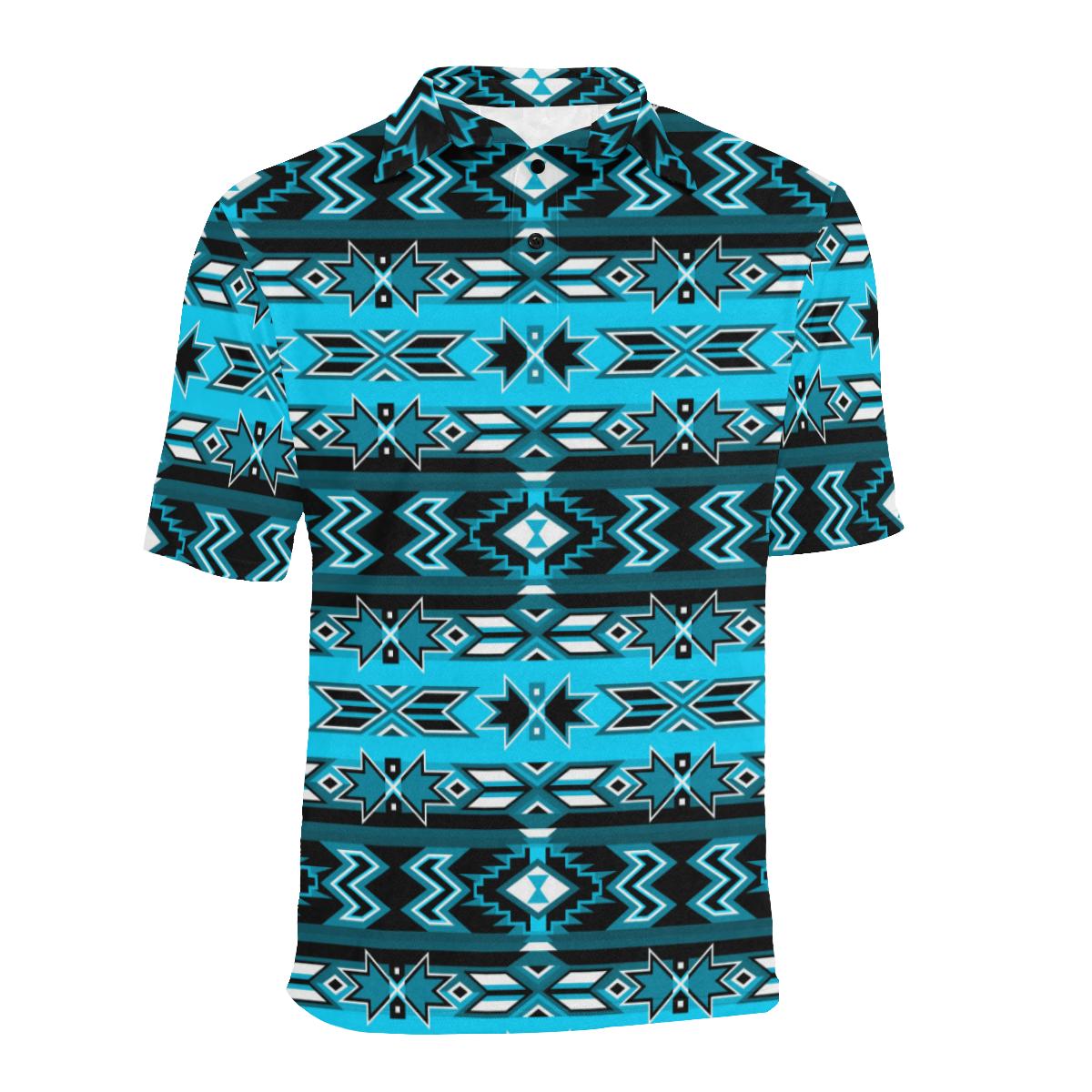 Northern Journey Men's All Over Print Polo Shirt (Model T55) Men's Polo Shirt (Model T55) e-joyer 