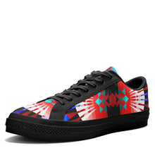 Load image into Gallery viewer, Northwest Ribbonwork Bustles Aapisi Low Top Canvas Shoes Black Sole 49 Dzine 
