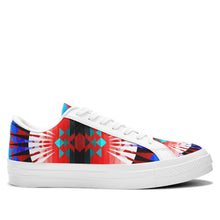 Load image into Gallery viewer, Northwest Ribbonwork Bustles Aapisi Low Top Canvas Shoes White Sole 49 Dzine 
