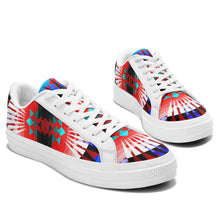 Load image into Gallery viewer, Northwest Ribbonwork Bustles Aapisi Low Top Canvas Shoes White Sole 49 Dzine 
