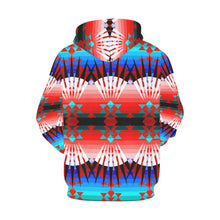 Load image into Gallery viewer, Northwest Ribbonwork Bustles All Over Print Hoodie for Women (USA Size) (Model H13) All Over Print Hoodie for Women (H13) e-joyer 
