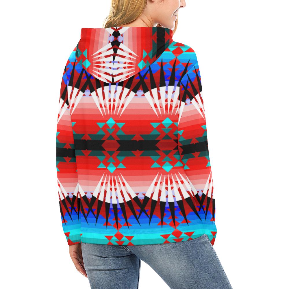 Northwest Ribbonwork Bustles All Over Print Hoodie for Women (USA Size) (Model H13) All Over Print Hoodie for Women (H13) e-joyer 