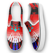 Load image into Gallery viewer, Northwest Ribbonwork Bustles Otoyimm Canvas Slip On Shoes 49 Dzine 
