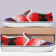 Load image into Gallery viewer, Northwest Ribbonwork Bustles Otoyimm Canvas Slip On Shoes 49 Dzine 
