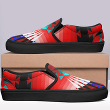 Load image into Gallery viewer, Northwest Ribbonwork Bustles Otoyimm Canvas Slip On Shoes 49 Dzine 
