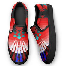 Load image into Gallery viewer, Northwest Ribbonwork Bustles Otoyimm Canvas Slip On Shoes 49 Dzine 
