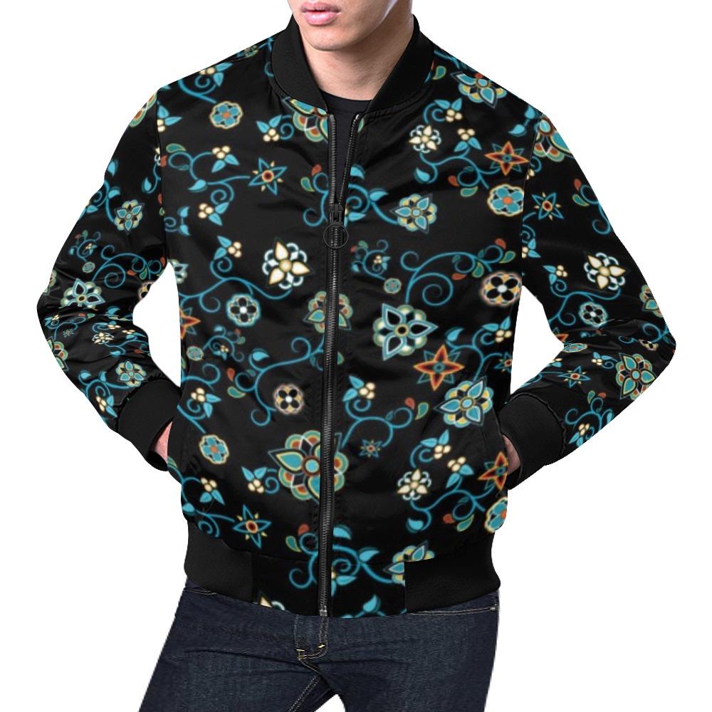 Ocean Bloom All Over Print Bomber Jacket for Men (Model H19) Jacket e-joyer 