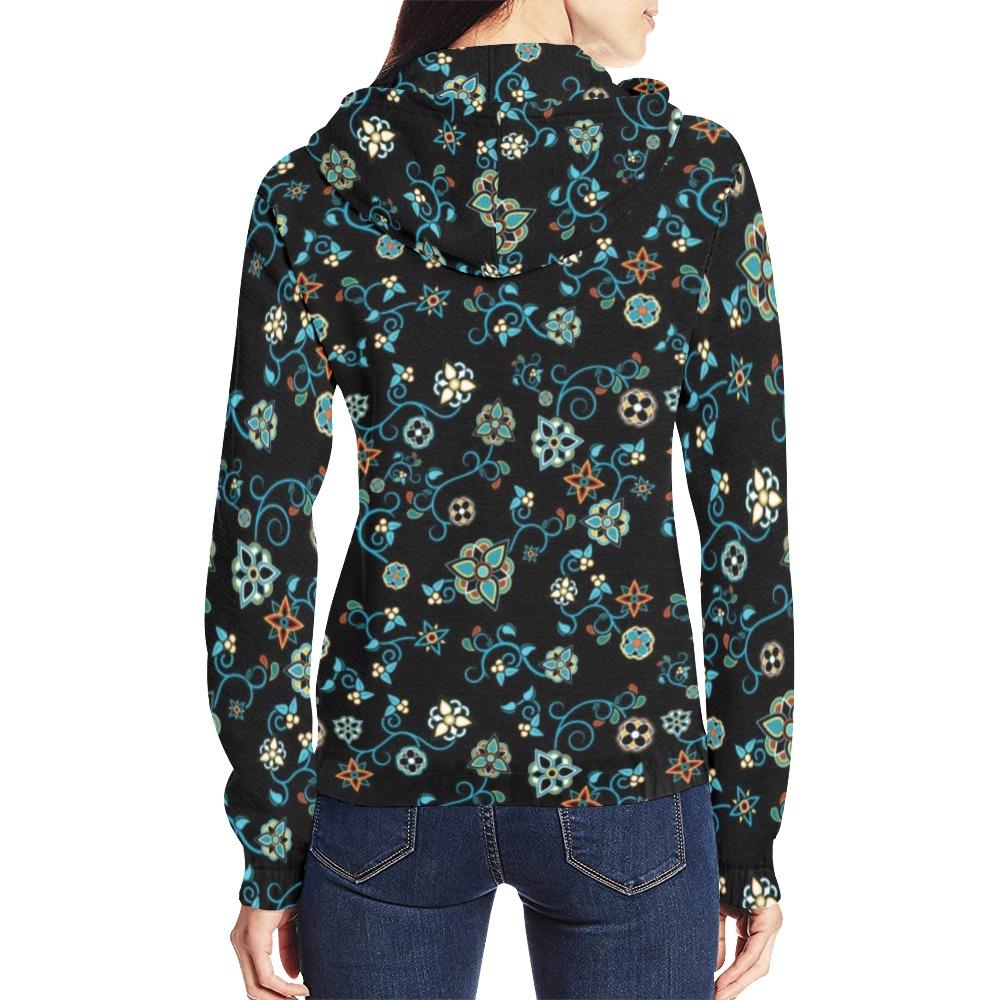 Ocean Bloom All Over Print Full Zip Hoodie for Women (Model H14) All Over Print Full Zip Hoodie for Women (H14) e-joyer 