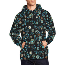 Load image into Gallery viewer, Ocean Bloom All Over Print Hoodie for Men (USA Size) (Model H13) All Over Print Hoodie for Men (H13) e-joyer 
