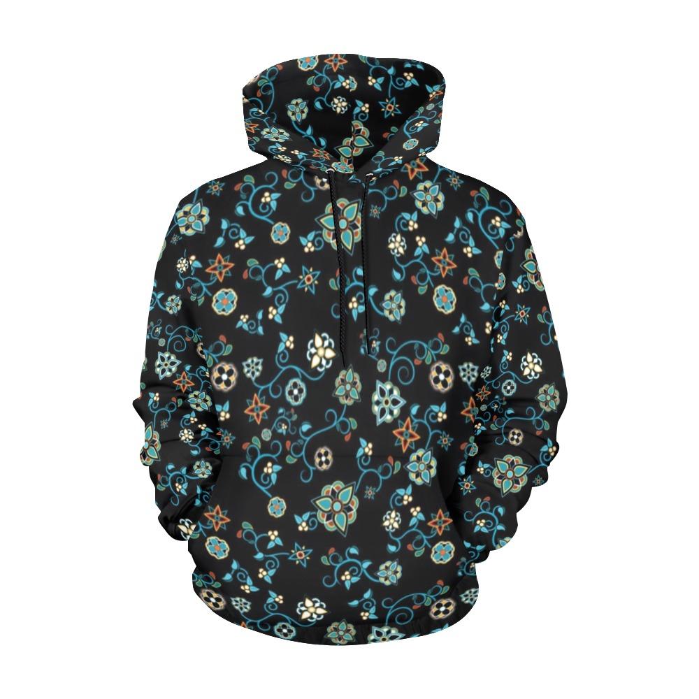 Ocean Bloom All Over Print Hoodie for Women (USA Size) (Model H13) All Over Print Hoodie for Women (H13) e-joyer 