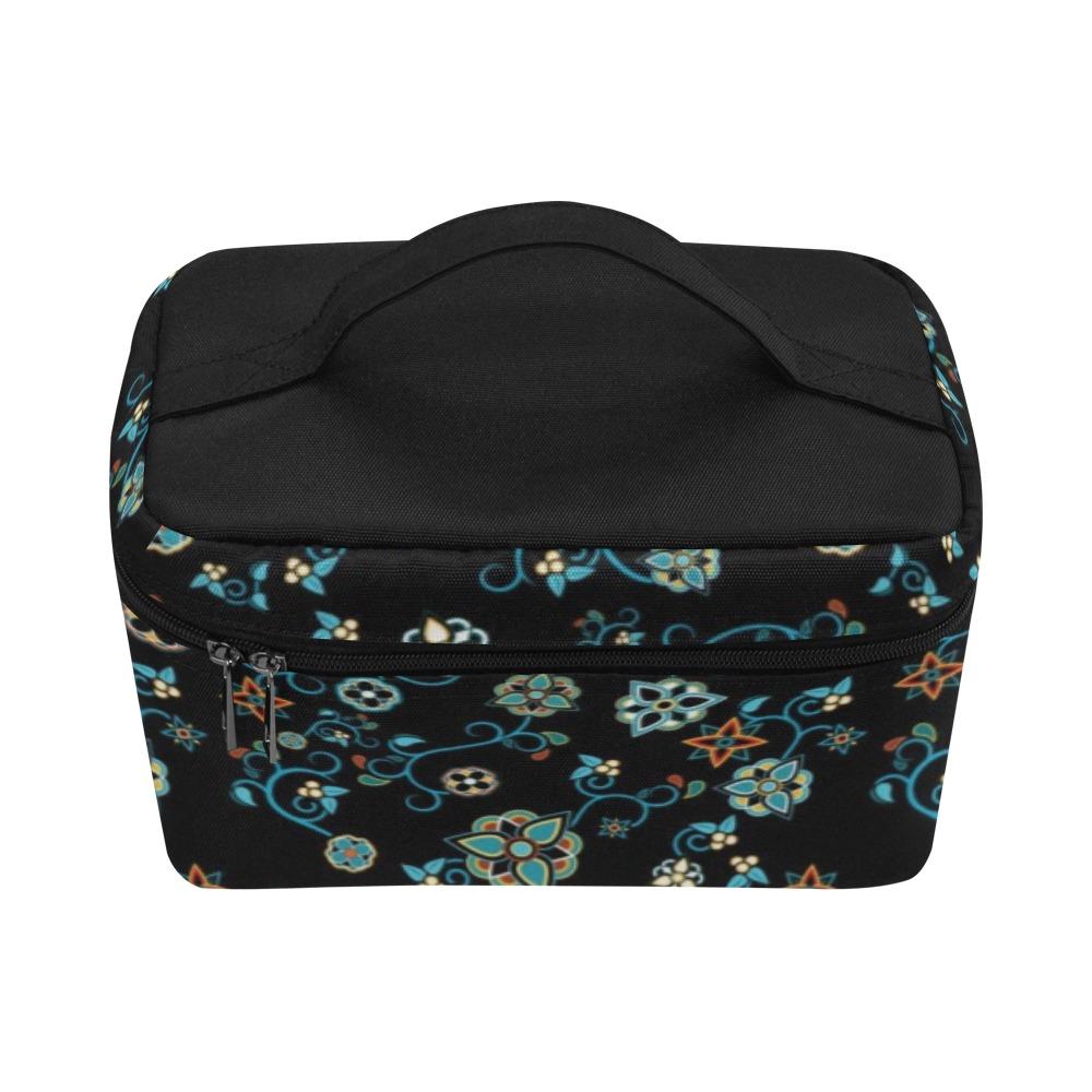 Ocean Bloom Cosmetic Bag/Large (Model 1658) bag e-joyer 