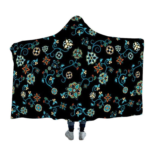 Ocean Bloom Hooded Blanket blanket 49 Dzine 