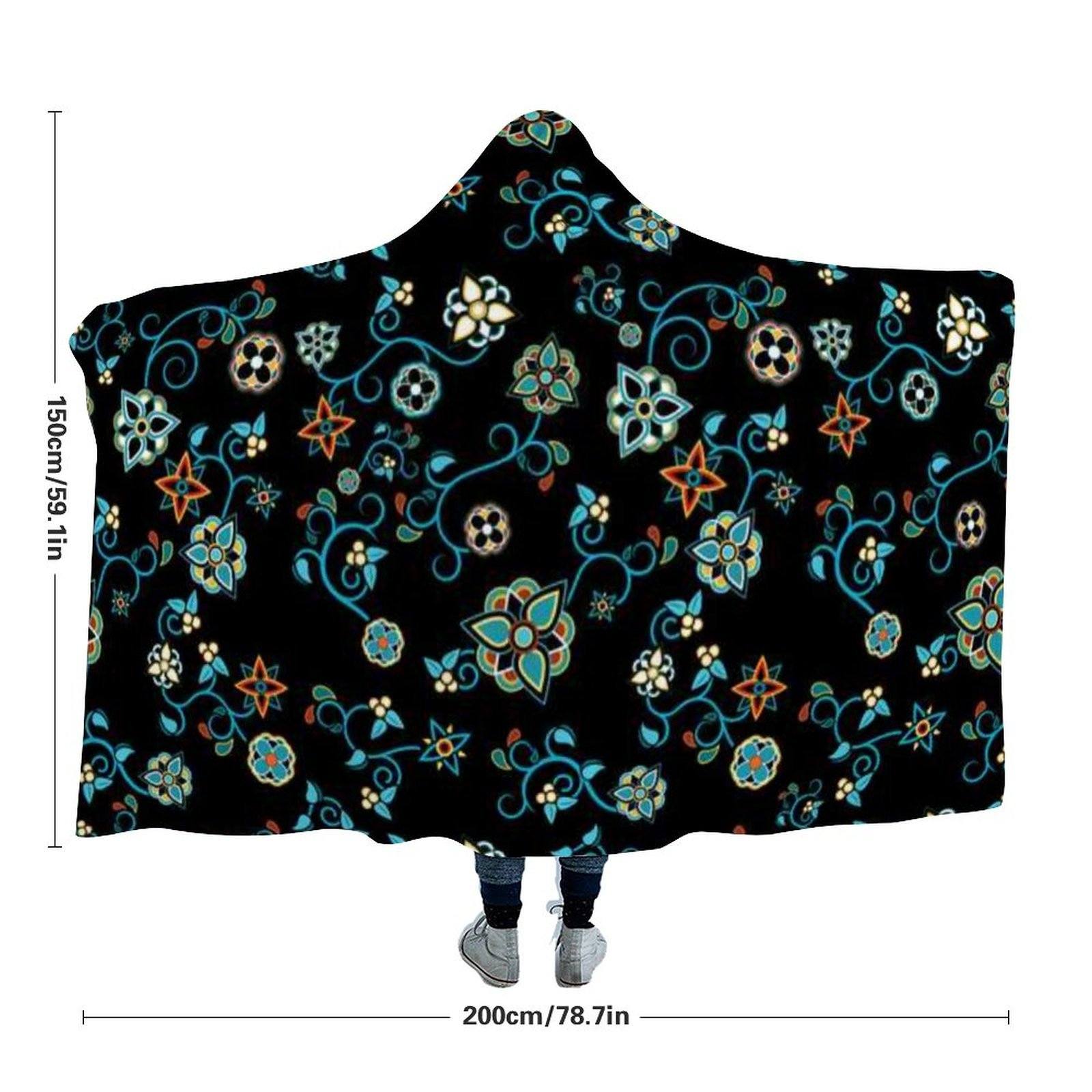 Ocean Bloom Hooded Blanket blanket 49 Dzine 