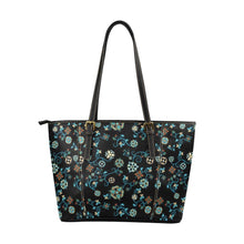 Load image into Gallery viewer, Ocean Bloom Leather Tote Bag/Large (Model 1640) Leather Tote Bag (1640) e-joyer 
