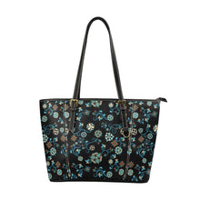 Load image into Gallery viewer, Ocean Bloom Leather Tote Bag/Large (Model 1640) Leather Tote Bag (1640) e-joyer 
