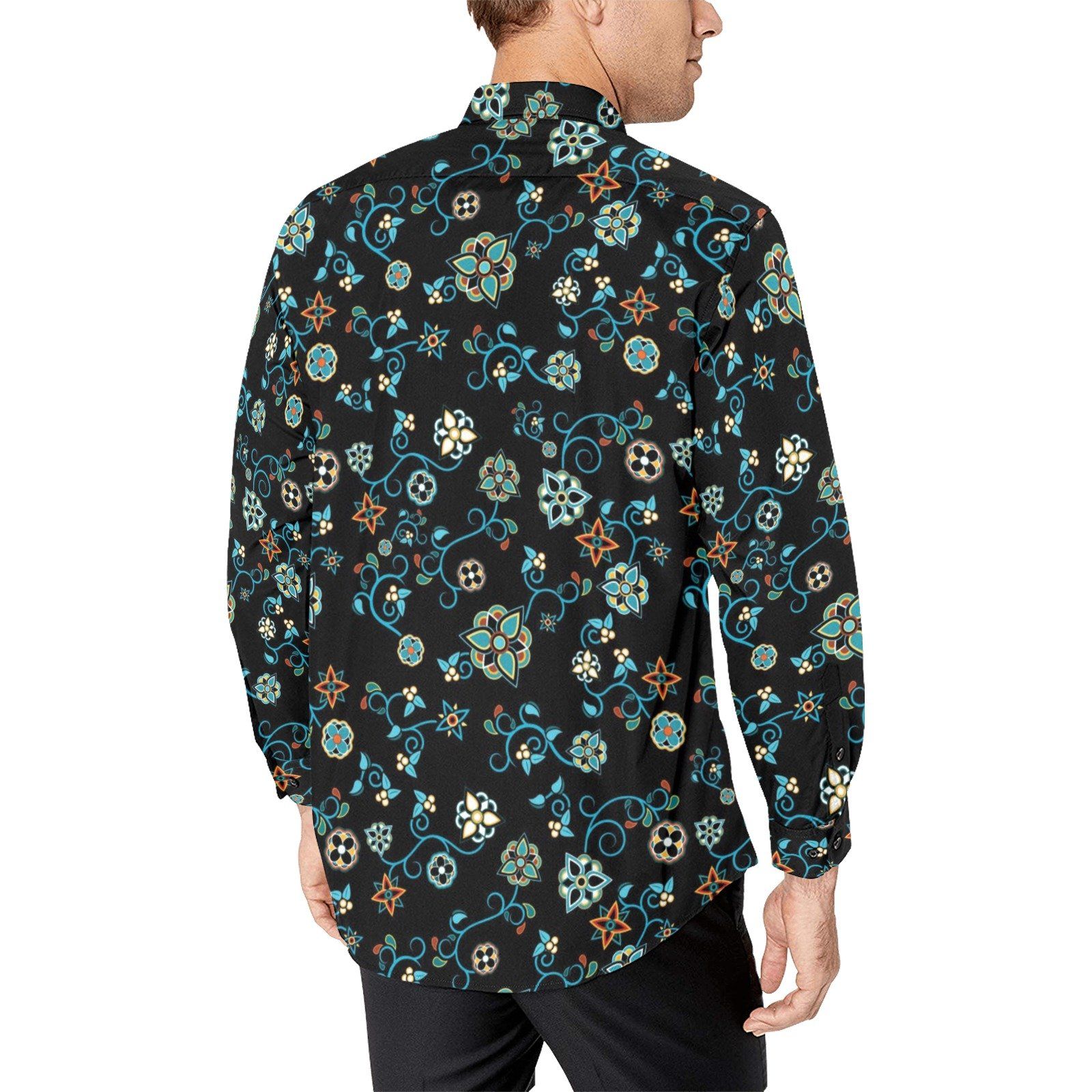 Ocean Bloom Men's All Over Print Casual Dress Shirt (Model T61) Men's Dress Shirt (T61) e-joyer 