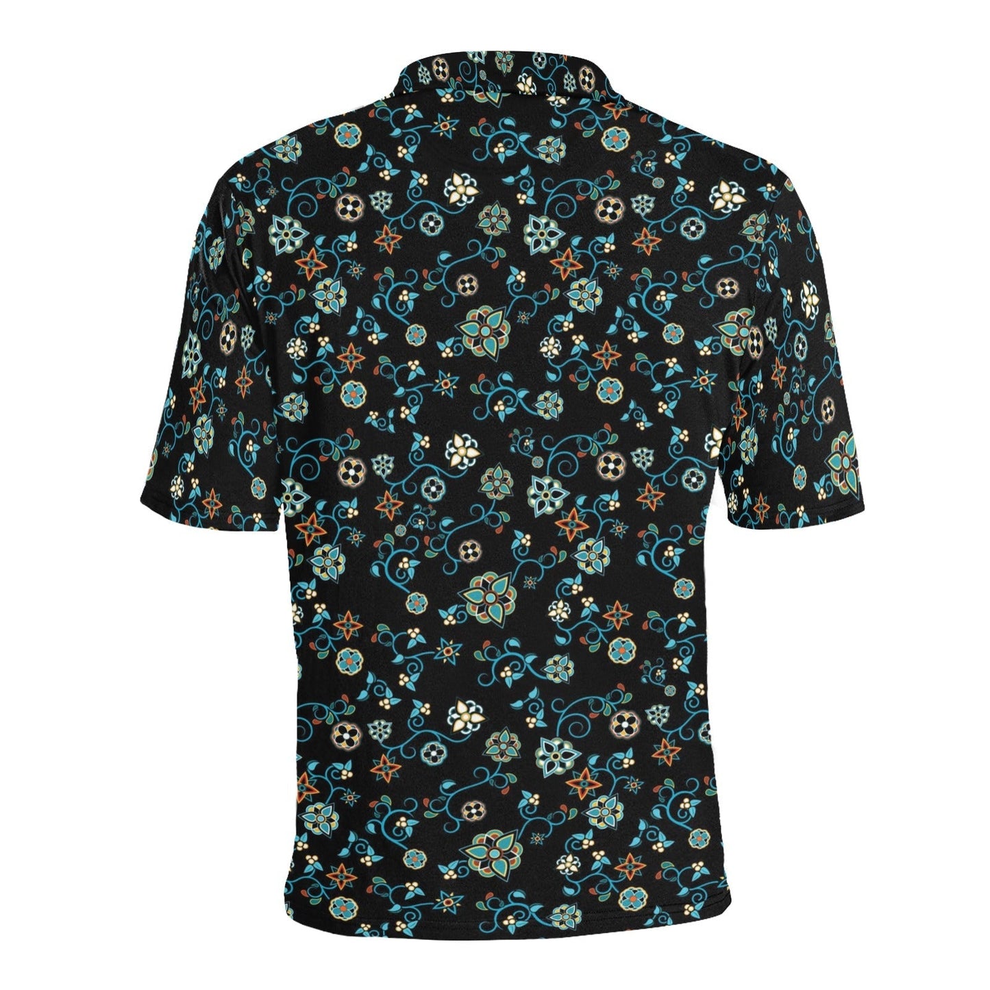 Ocean Bloom Men's All Over Print Polo Shirt (Model T55) Men's Polo Shirt (Model T55) e-joyer 