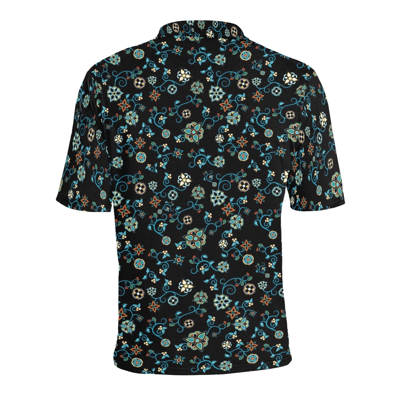 Ocean Bloom Men's All Over Print Polo Shirt (Model T55) Men's Polo Shirt (Model T55) e-joyer 