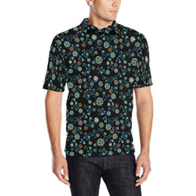 Load image into Gallery viewer, Ocean Bloom Men&#39;s All Over Print Polo Shirt (Model T55) Men&#39;s Polo Shirt (Model T55) e-joyer 
