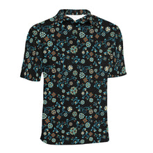 Load image into Gallery viewer, Ocean Bloom Men&#39;s All Over Print Polo Shirt (Model T55) Men&#39;s Polo Shirt (Model T55) e-joyer 
