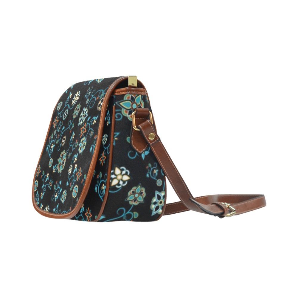 Ocean Bloom Saddle Bag/Large (Model 1649) Saddle Bag/Large e-joyer 