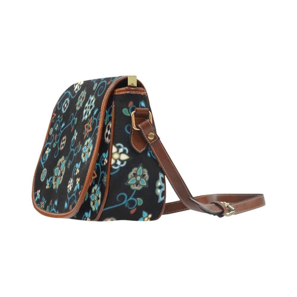 Ocean Bloom Saddle Bag/Small (Model 1649) Full Customization Saddle Bag/Small (Full Customization) e-joyer 