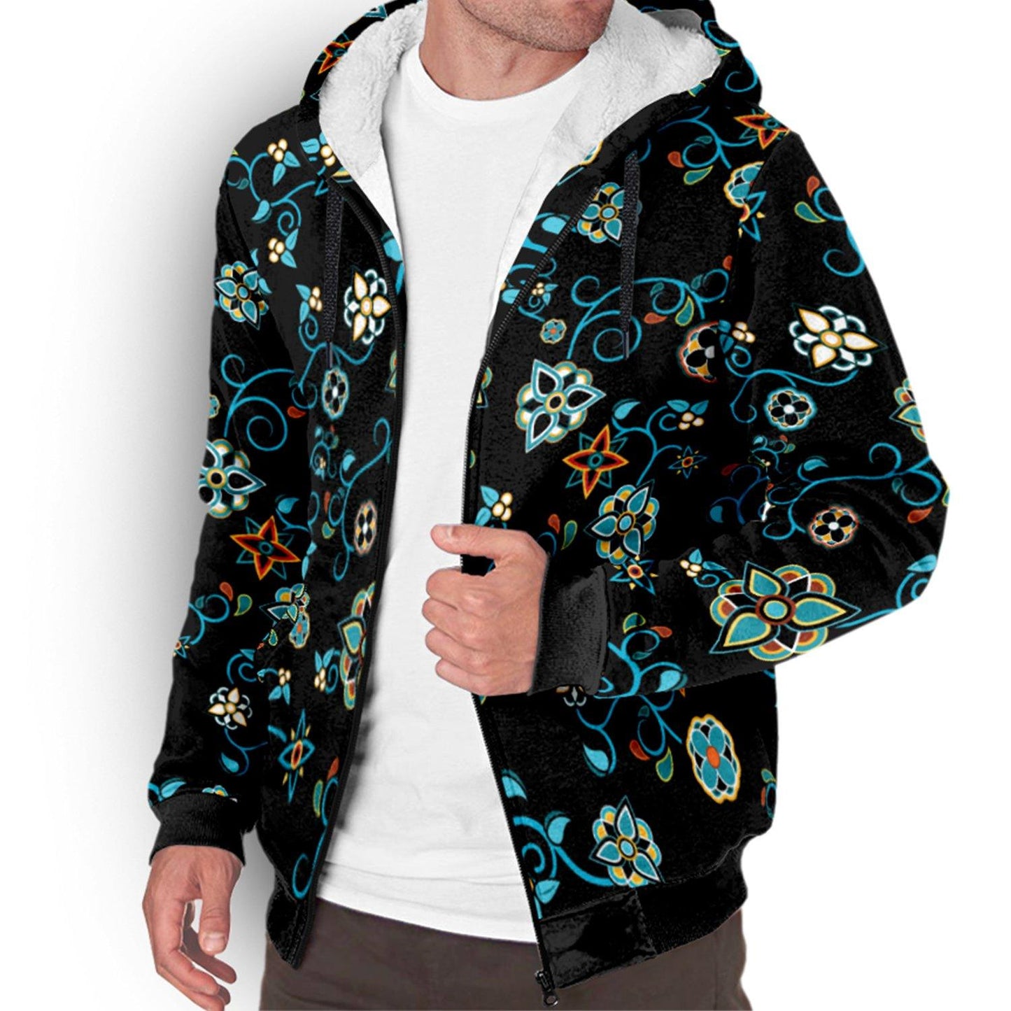 Ocean Bloom Sherpa Hoodie hoodie Herman 