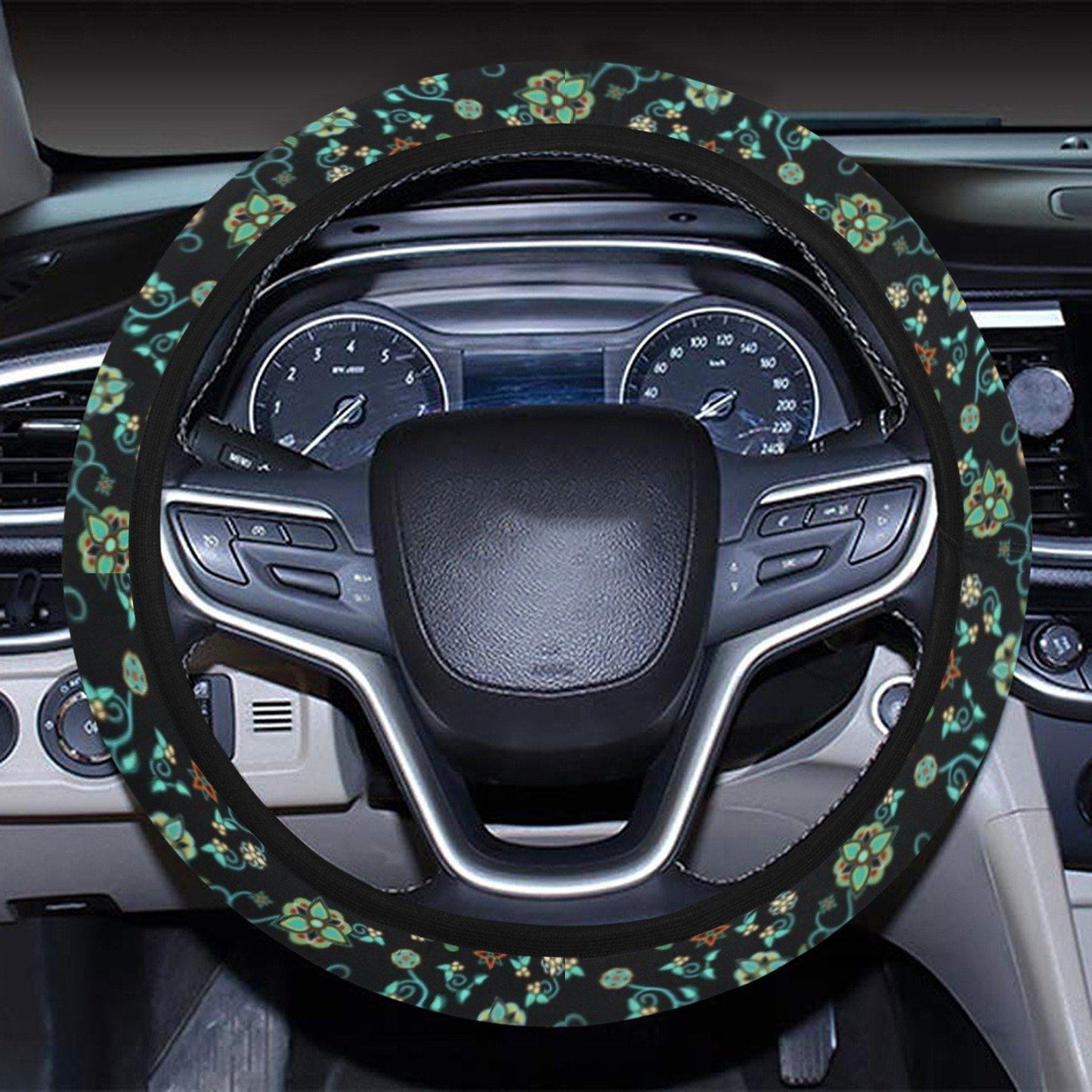 Ocean Bloom Steering Wheel Cover with Elastic Edge Steering Wheel Cover with Elastic Edge e-joyer 