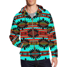 Load image into Gallery viewer, Okotoks Arrow All Over Print Full Zip Hoodie for Men (Model H14) All Over Print Full Zip Hoodie for Men (H14) e-joyer 
