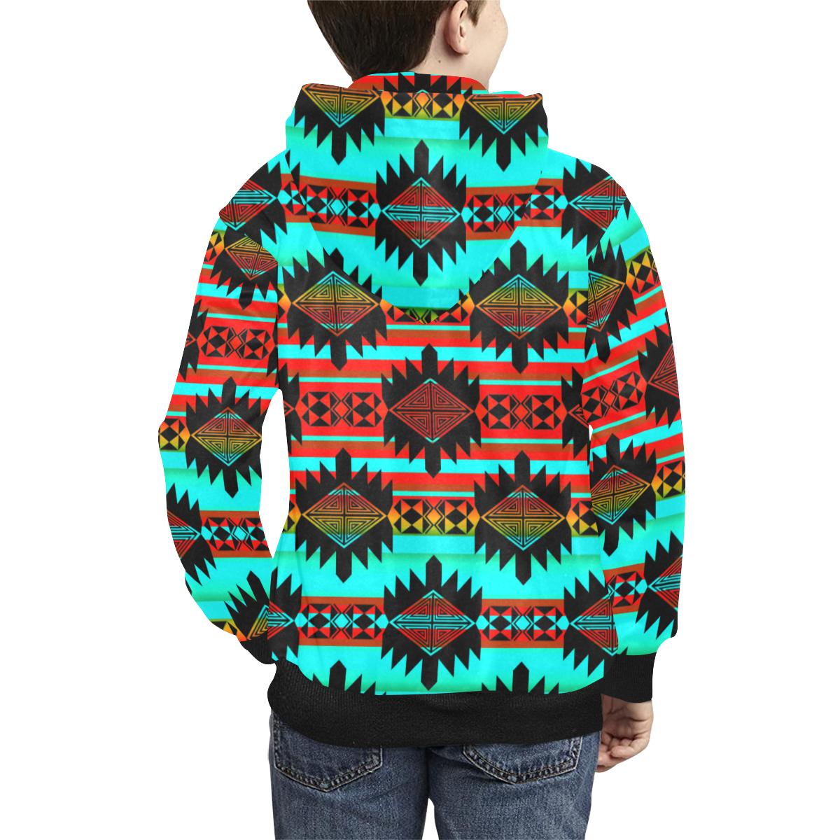 Okotoks Arrow Kids' All Over Print Hoodie (Model H38) Kids' AOP Hoodie (H38) e-joyer 