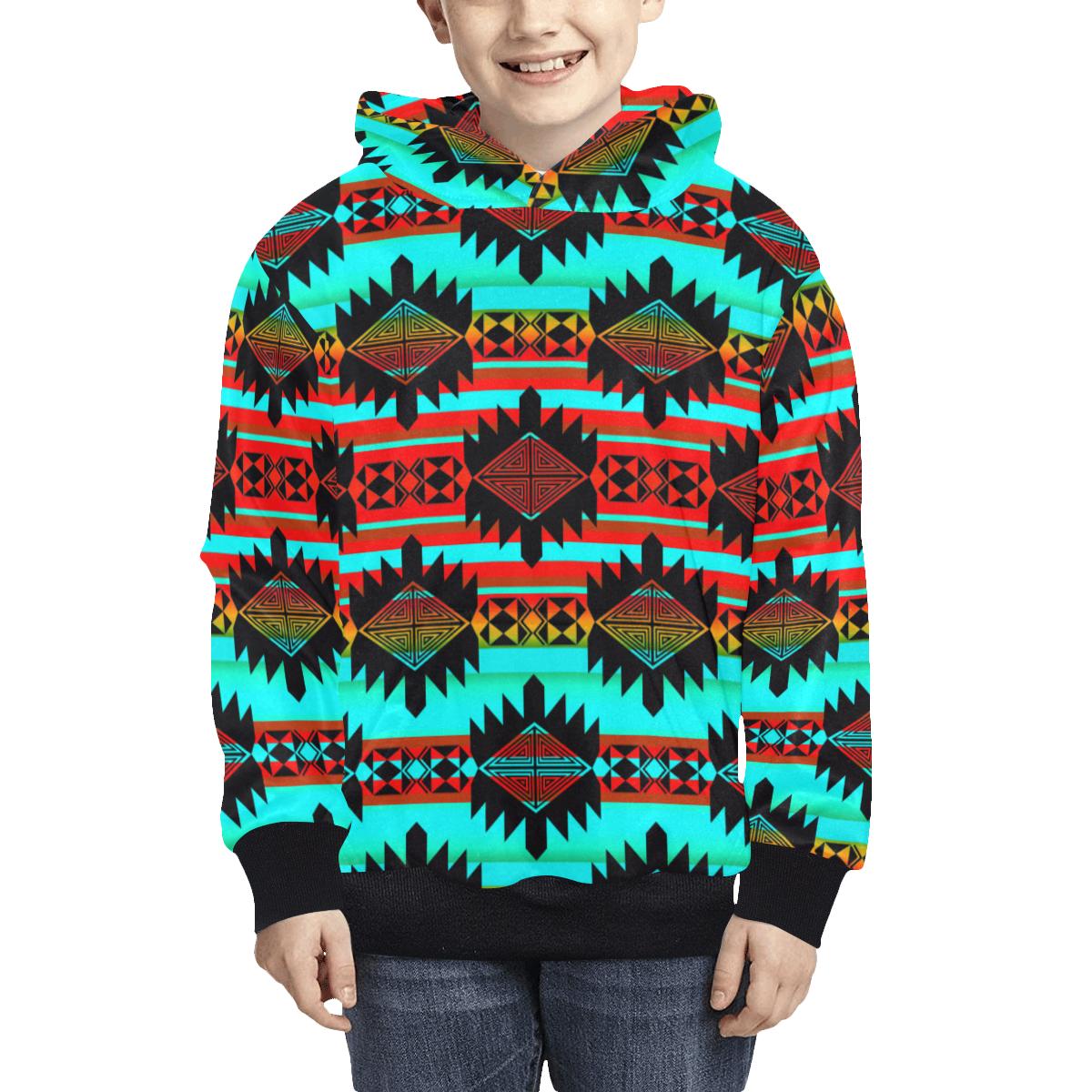 Okotoks Arrow Kids' All Over Print Hoodie (Model H38) Kids' AOP Hoodie (H38) e-joyer 