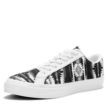 Load image into Gallery viewer, Okotoks Black and White Aapisi Low Top Canvas Shoes White Sole 49 Dzine 
