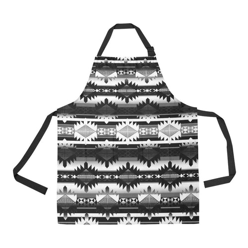 Okotoks Black and White All Over Print Apron All Over Print Apron e-joyer 