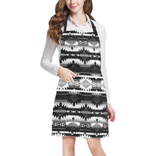 Load image into Gallery viewer, Okotoks Black and White All Over Print Apron All Over Print Apron e-joyer 
