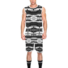 Load image into Gallery viewer, Okotoks Black and White All Over Print Basketball Uniform Basketball Uniform e-joyer 
