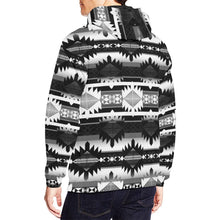 Load image into Gallery viewer, Okotoks Black and White All Over Print Hoodie for Men (USA Size) (Model H13) All Over Print Hoodie for Men (H13) e-joyer 
