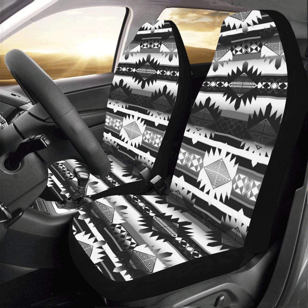 Okotoks Black and White Car Seat Covers (Set of 2) Car Seat Covers e-joyer 