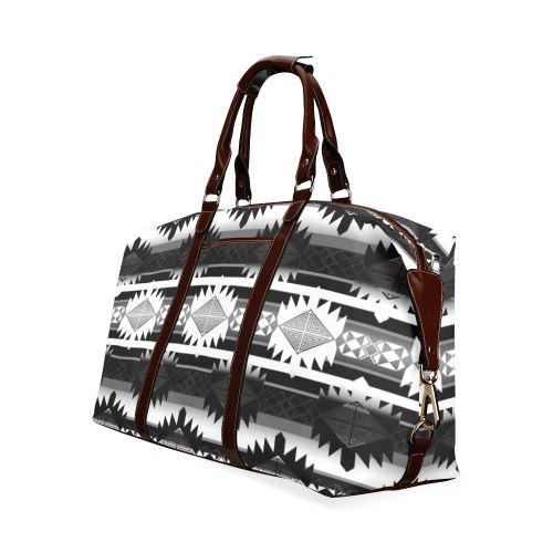 Okotoks Black and White Classic Travel Bag (Model 1643) Remake Classic Travel Bags (1643) e-joyer 