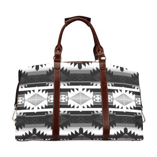 Okotoks Black and White Classic Travel Bag (Model 1643) Remake Classic Travel Bags (1643) e-joyer 