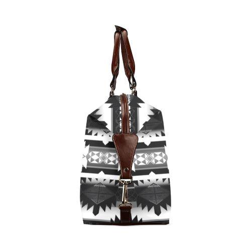 Okotoks Black and White Classic Travel Bag (Model 1643) Remake Classic Travel Bags (1643) e-joyer 